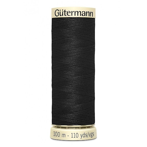 Gutermann Sew All Polyester-ompelulanka 100m Musta 000 - yksittäin
