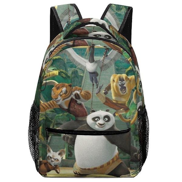 c882 Kung Fu Panda Ryggsäck med Säkerhetsvissla, Bekväm Söt Skolväska Perfekt för Äventyr Resor Tillbaka till Skolan Helger bdbh882