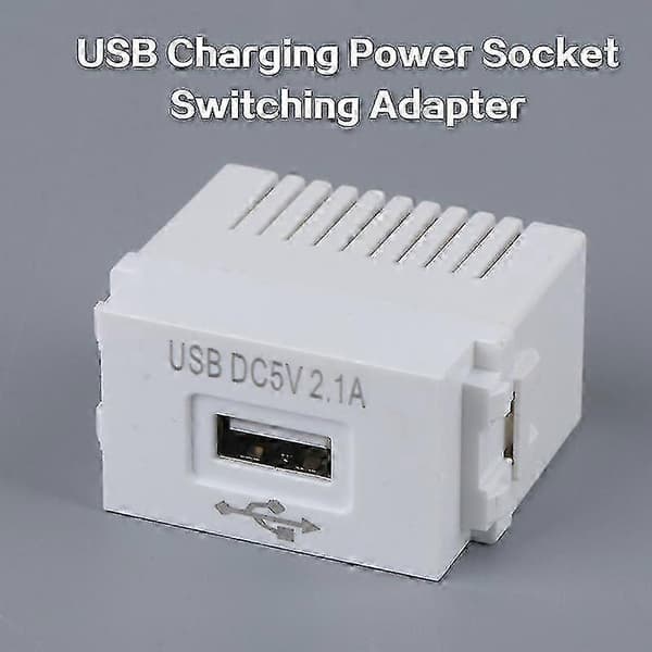 USB Strømmodul 220V 5V Transformator 2.1A USB Ladekontakt Switching Adapter