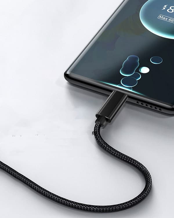 USB 2.0 til USB-C-kabel 3A hurtiglading Svart 2 m