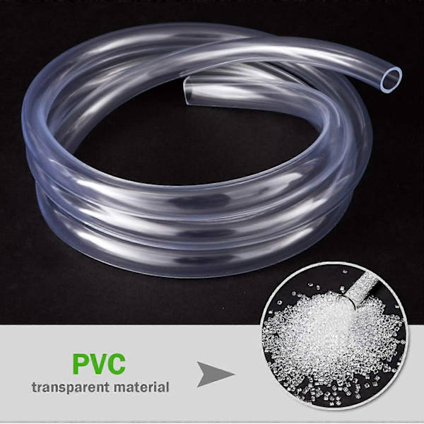 Transparent Blød PVC Slange 5 Meter, 4 6mm Fleksibel Trykslange