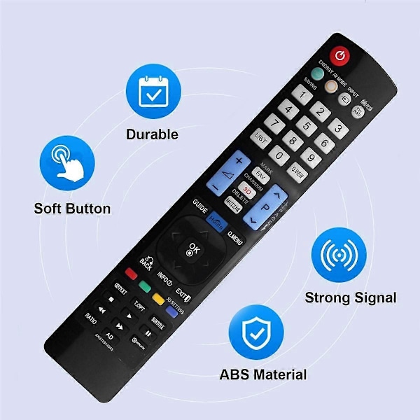 AKB72914048 Korvaava kaukosäädin 3D LCD TV:lle 55LW450U 42LW451C 47LV355C 55LW451C 32LW5500 AKB72914046 42LW4500 47LW451C 12