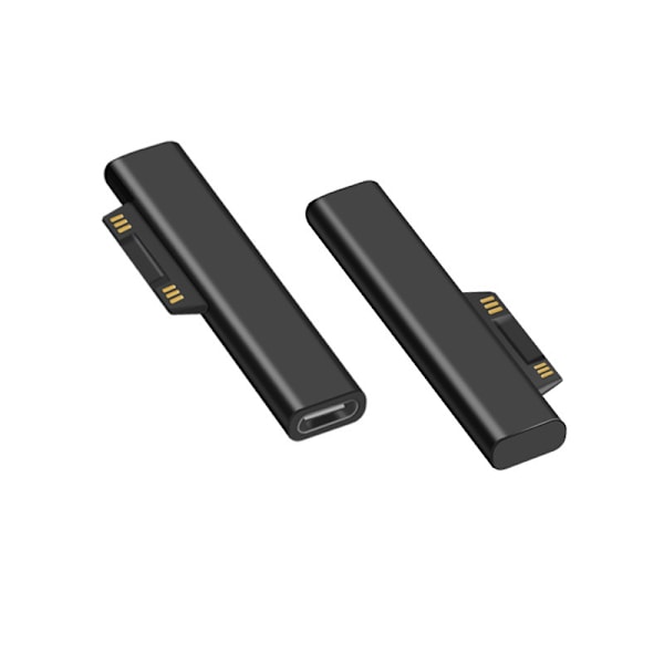 Surface Connect til USB C ladekontakt 2-pakning for Surface Pro 3 4 5 6 holdbar
