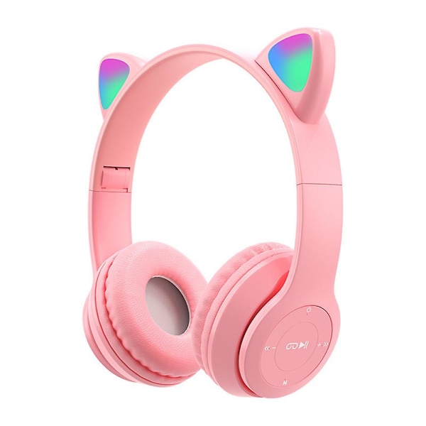 Kids Children Cat Ear Headphones Cute Foldable Wireless Bluetooth Game Headset Earphone