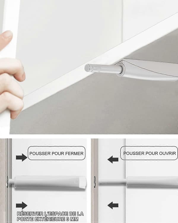Push to Open Skabsdør Dæmper 2 Stk. Magnetisk Push Open Lås Skab Push Pulls Magnetiske Lukninger til Skab Push to Open System Skuffe Dæmper 12