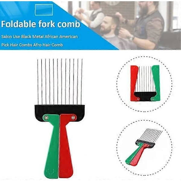 Afro Vikbar Hårfrisyrkam Bredtandad Kam Hårfrisyring Stylingverktyg för Unisex Naturligt Lockigt