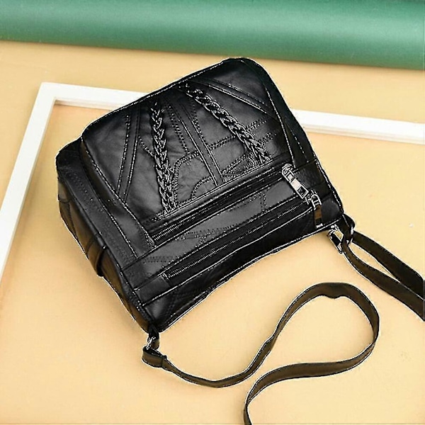 Dame Skuldertasker Lammeskind Ægte Læder Messenger Taske Dame Skulder Crossbody Taske