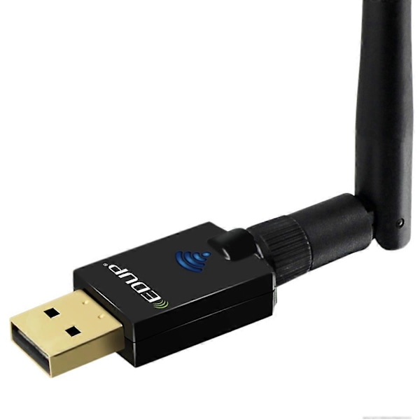 EDUP EP-DB1607 600Mbps 2.4GHz & 5GHz Dual Band Trådløs Wifi USB 2.0 Ethernet Adapter Nettverkskort