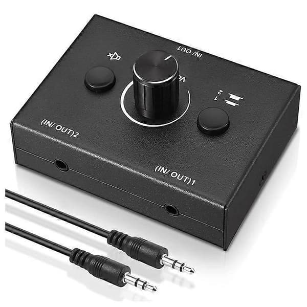 3,5 mm Audio Switch, 2 Input 1 Output/1 Input 2 Output Audio Splitter