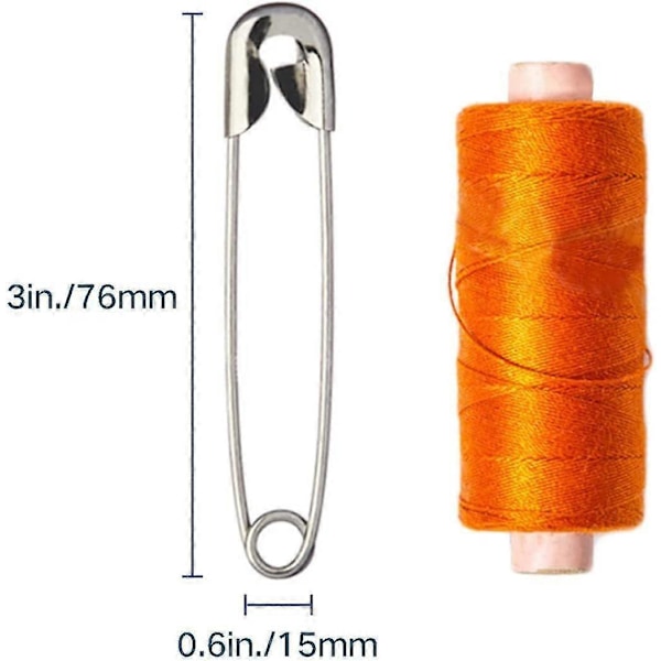 30-pack extra stora 3\" säkerhetsnålar