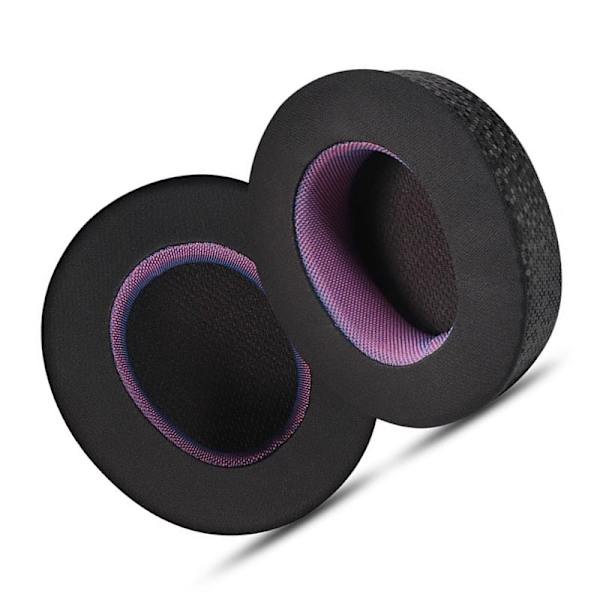 Sorte og lilla \"ice-touch\" læder ørepuder til SteelSeries Arctis Nova Pro (kablet version)
