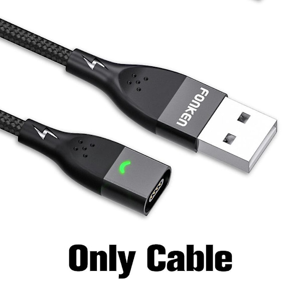 FONKEN Magnetisk Kabel Type C Kabel Micro USB Hurtigladekabel Magnet Hurtiglading Datakabel