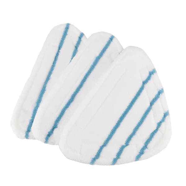 3 stk. Dampmopp Erstatningsputer Trekant Vaskbar Klut Rengjøring Gulv Mikrofiber Moppehode Pad Damp