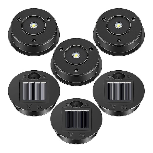 6 stk. Solcellelys Erstatningstopp 7 Solcellelykt Deler Led Solcellepanel Lykt Lokk Lys for Ute