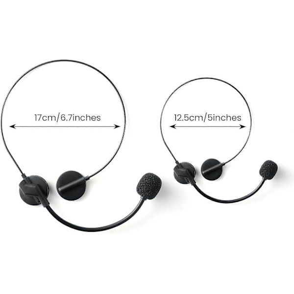 Mikrofonheadset Falsk Rockstjärna Headset Leksak Headset Mic Kostymtillbehör Konsert Hörlurar Sminkrekvisita (1, Stor) Svart Stor