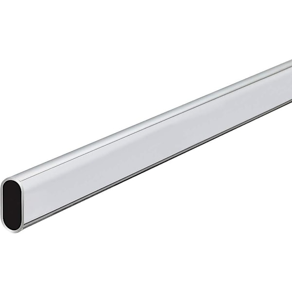 Klädstångscenterstöd för takmontering - Klädstångsstöd för oval klädstång - Klädstångsfäste 30 x 16 mm - Kromstål - 1 st