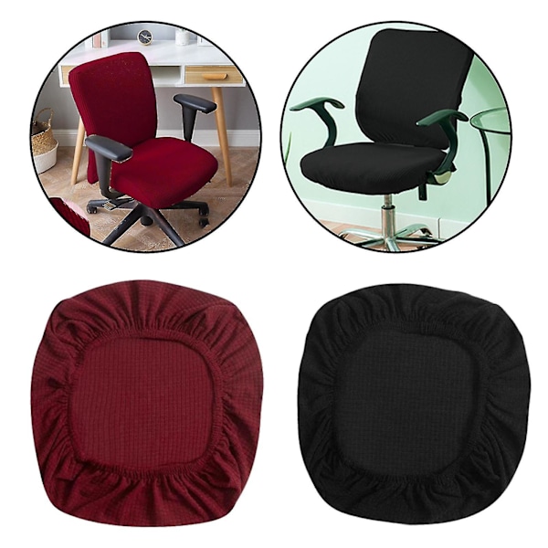 2 kpl Toimistotuolin Päällinen - Universaali Venyvä Työpöydän Tuolin Päällinen Irrotettava Tuolin Päällinen Pölynkestävä Tietokoneen Tuolin Päällinen Työpöydän Tietokoneen Tuolille A