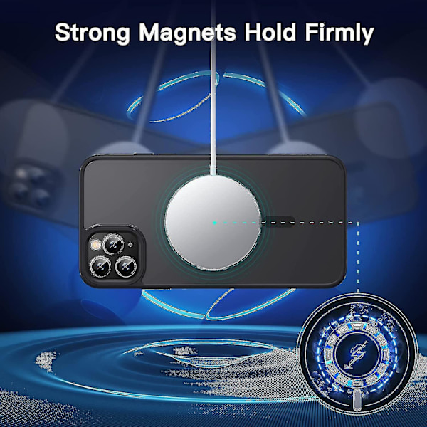 Starkt Magnetiskt Skal för Iphone 11 Pro [Kompatibelt med MagSafe] Skyddande Stötsäkert Skal för Iphone 11 Pro 5.8\" (svart)