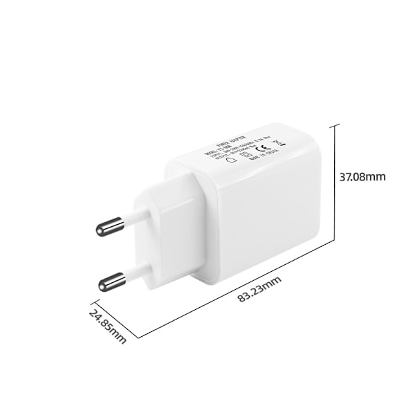 5V2A dubbelports europeisk standard multiport laddare USB-laddare