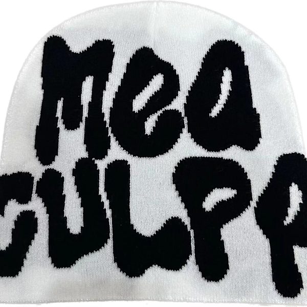 Beaniehatt för Män Kvinnor Tonåringar Y2k Mössa Vinter Stickad Skater Beaniehatt Hip Hop Stickade Beanies Bomull Spindel MEA Culpa Tryckt Y2k Beanie Mössa Hatt Rosa H