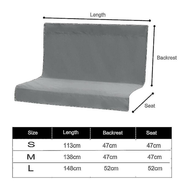Ny ersättningsdel för gungstolsskydd trädgårdsgunga bänk/hängmatta 2/3 sitsig 148*100cm