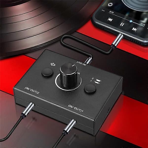 3,5 mm Audio Switch, 2 Input 1 Output/1 Input 2 Output Audio Splitter