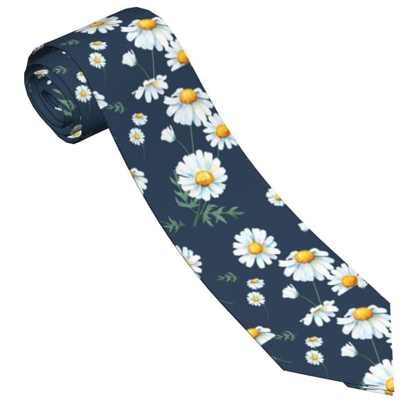 Daisy Blomstermønster Herre Slips Mode Slips Tynde Slips Gave Til Bryllupper, Brudgom, Forretningsfest