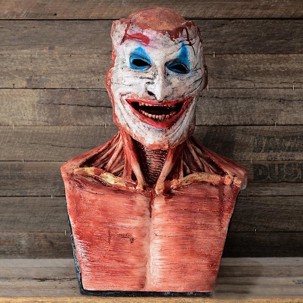 Halloween Clown Jack Dubbelskiktsmasker Huvudbonad Cosplay Fest Ansiktsskräck Rekvisita