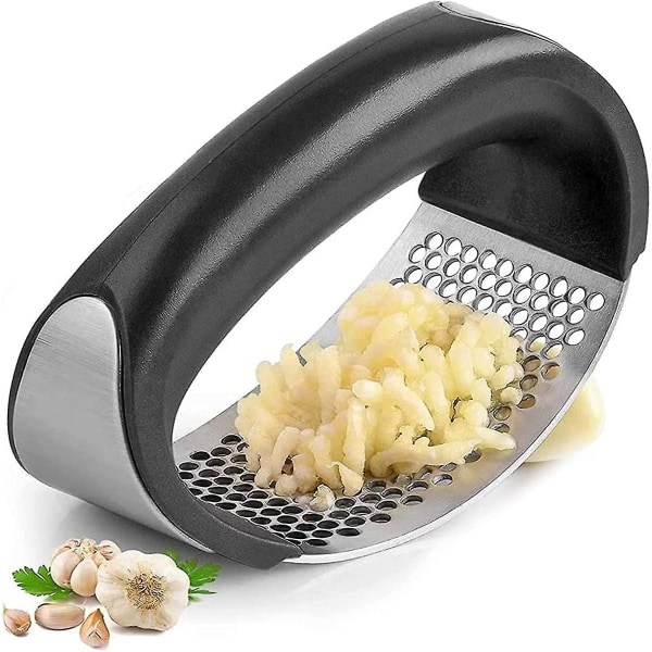 Garlic Press, Stainless Steel Garlic Chopper Crusher   YIY