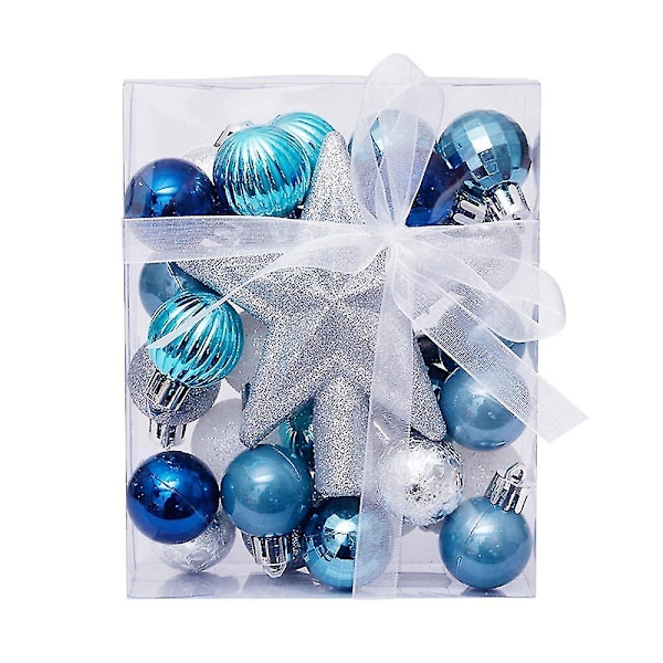 30 stk Julekule Sett Ornament Xmas Kuler Festlig Dekorasjon Bursdag Bryllup Fest Tilbehør