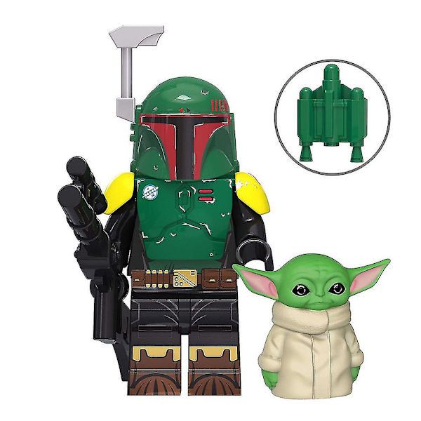 8 stk. Mandalorian-serie minifigurer byggesæt, soldater kriger mini actionfigurer legetøjssæt fans gaver til børn