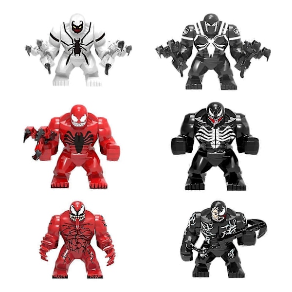 6 stk. Venom Legends Series Actionfigur Byggeklodssæt Samlefigurer Venom Statue Legetøj Actionfigurer Legetøjsdekorationer