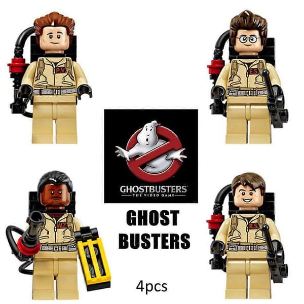 4-pack Ghostbusters Byggklossar Figurer DIY Minifigur Barn Samlarobjekt Leksak Set Presenter