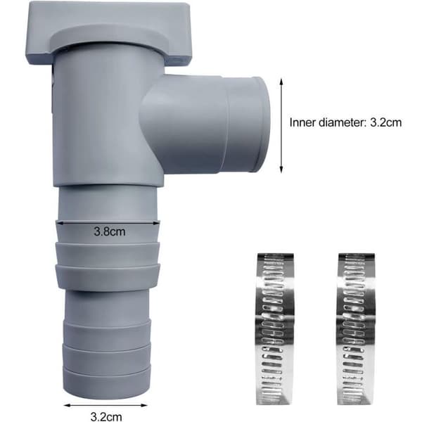 Underhålls-/avstängningsventil för pool, 32/38 mm slanganslutning för ovanmarkspooler och poolpumpar (2-pack)