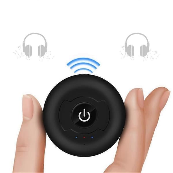 Multipoint Bluetooth 5.0 Audio Transmitter til TV PC Tilslut 2 Hovedtelefoner 3.5Mm AUX Lav Latency Ste