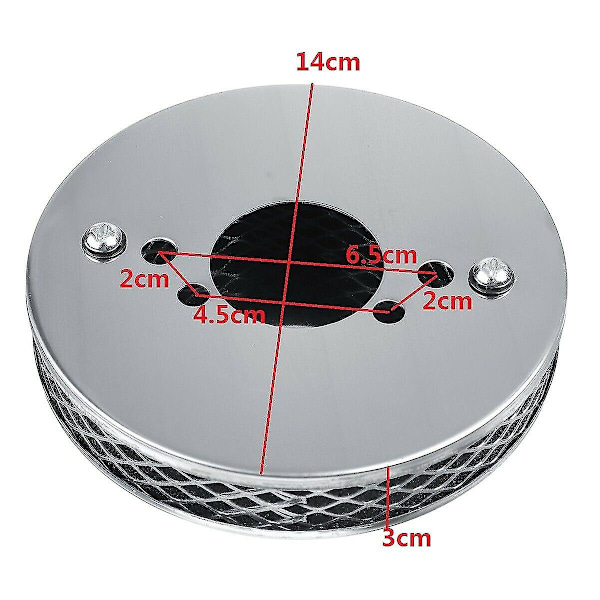 2 st bil krom pannkaka högt luftflöde luftfilter för alla 1 tum Su Hs4 förgasare 14x3cm