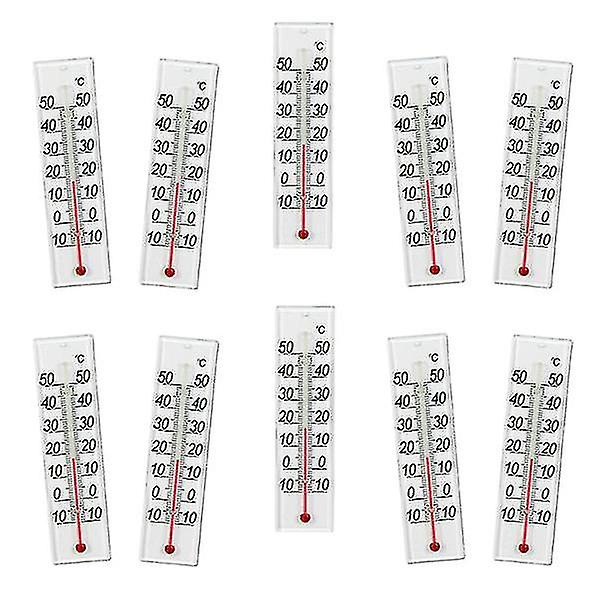 10-pak Indendørs Termometer 10 til 50 Grader Celsius, Kolonne