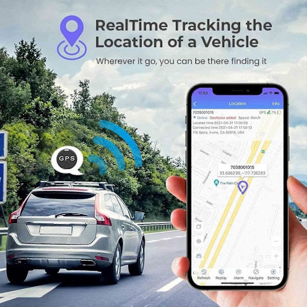 Magneettinen Mini GPS-paikannin GF10 reaaliaikainen paikannuslaite autoon, pyörään ja lemmikille