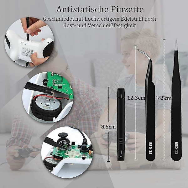 Profesjonelle Presisjons Magnetiske Torx/Stjerne/Tx Skrutrekkere, sett/kit med 6 stk, T3 T4 T5 T6 T8 T10