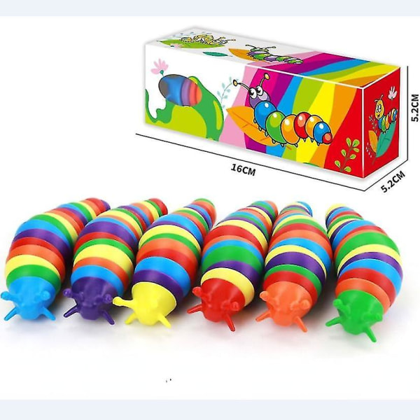 Caterpillar Toy Barneleker Pedagogiske leker Slug Decompression Toys Large Slug Color Box 19*5cm