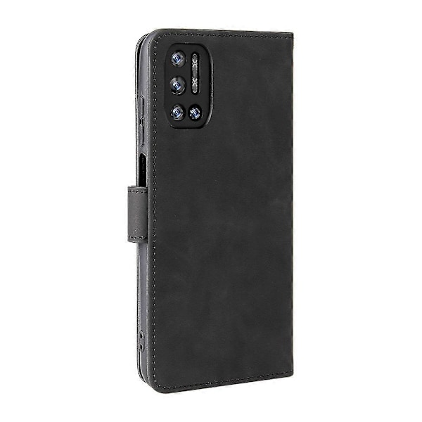 Doogee N40 Pro -puhelimelle yksivärinen, ihoa myötäilevä, magneettisoljellinen, vaakasuoraan avautuva PU-nahkakotelo pidikkeellä, korttipaikoilla ja lompakolla