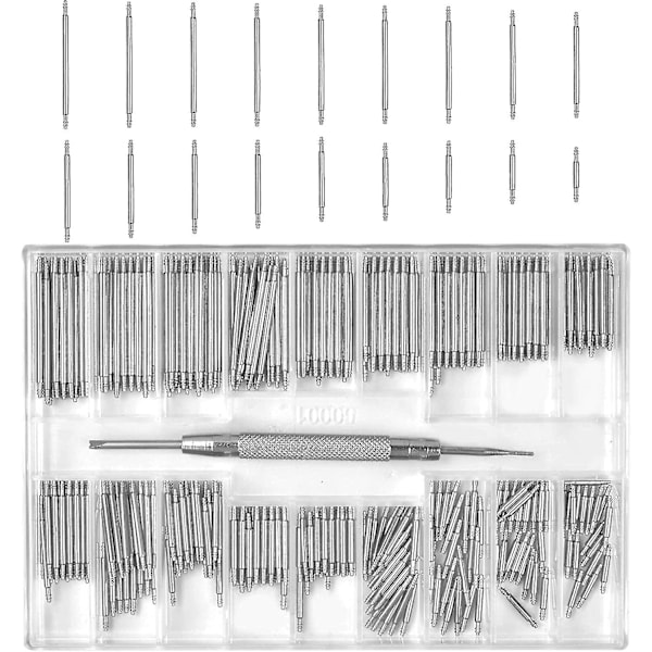 360 Stykker Ur Fjærstenger, 8-25mm Rustfritt Stål Urnåler Fjær
