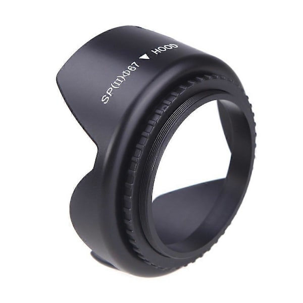 [Linshuv diameter 67 mm] Standard linshuv kamerans lins skydd blomma huv för 67 mm lins