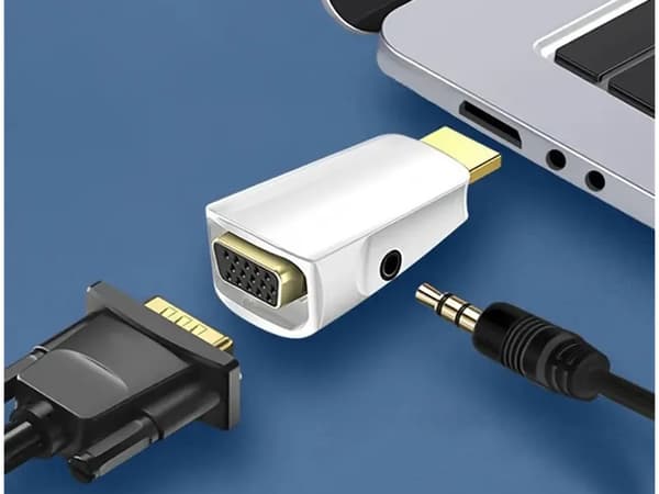 HDMI til VGA-adapter med 3,5 mm AUX