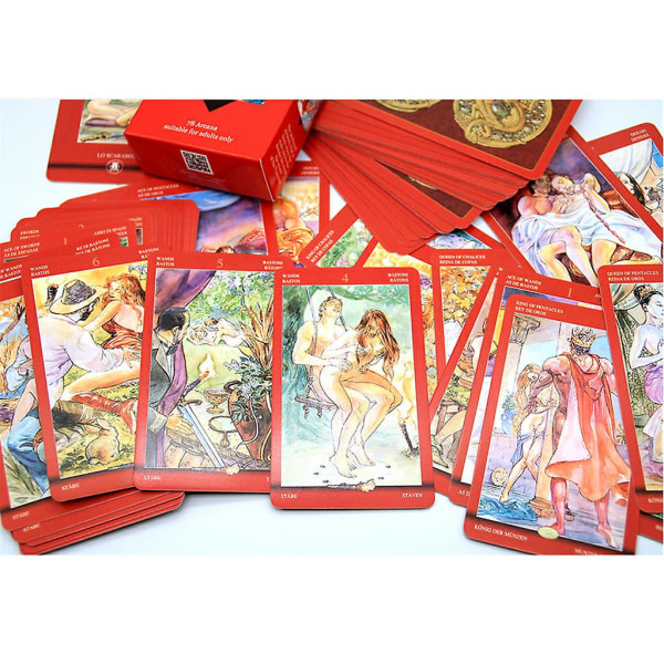 Täydellinen englanninkielinen seksuaalisen magian tarot 78 kortin pakka ystävien juhlapeliin, pulmapelit, juhlapelit