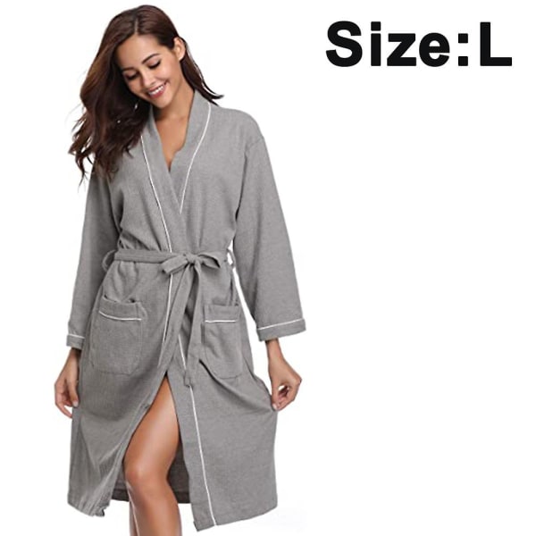 Robe morgonrock mjuk absorberande lätt lång badrock i bomull