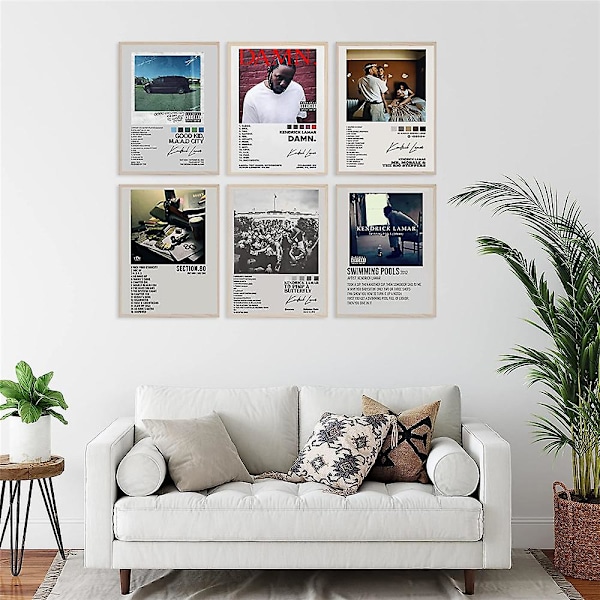 Kendrick Lamar Poster Folklore Album Reputation Poster Æstetisk Lærred Musik Album Rapper Poster Soveværelse Væghængt Dekoration