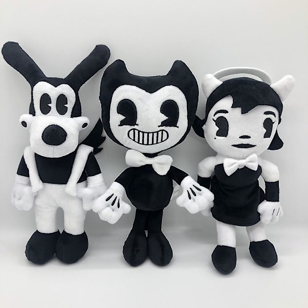 Söpö Bendy and the Ink Machine Boris -toimintahahmo, plussilelu, täytetty nukke, lasten lahja