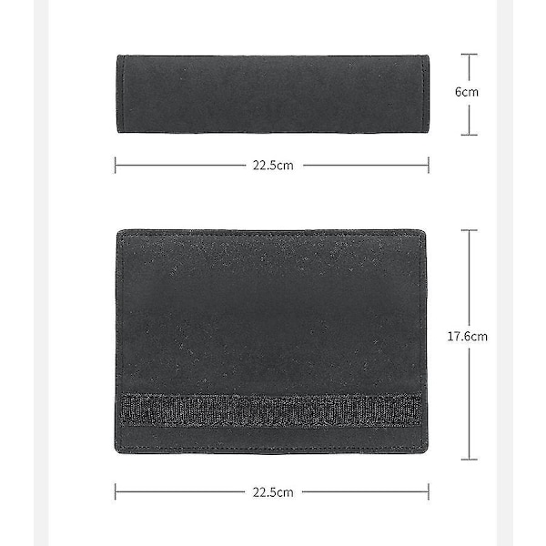 For Volvo setebelte skuldertrekk XC60/XC40/S90/S60 sikkerhetsbelte semsket skinntrekk (par, svart)-YuJia