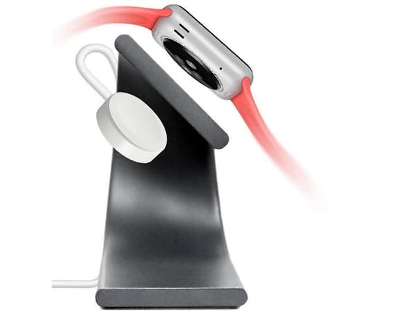 Trådløs laderholder for Apple Watch trådløs lader grå